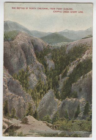 Depths of the North Cheyenne, From Point Sublime, Cripple Creek Short Line.