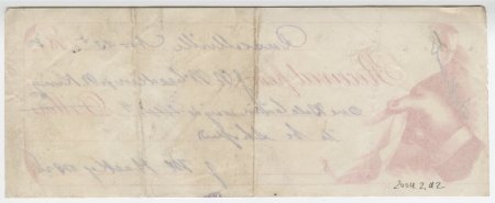 J. W. McCrackin Receipt, November 23, 1880. (back)