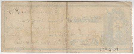 S. H. Lewis Receipt, <arch 26, 1877 (back)