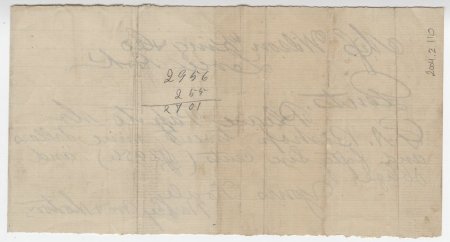 Note from Harkey Bro & Morton. (back)