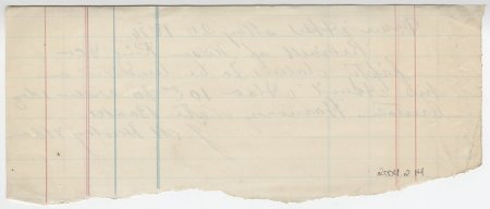 Wilson King written receipt, May 24, 1876. (back)