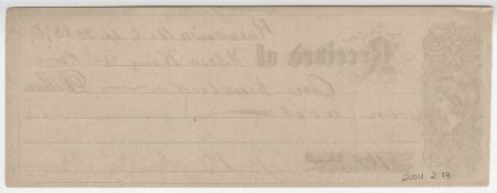Wilson King & Co. Receipt, Apr. 26, 1876. (back)