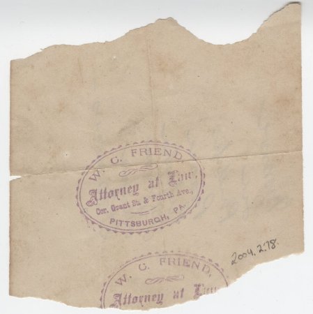 W. C. Friend, Attorney stamp.