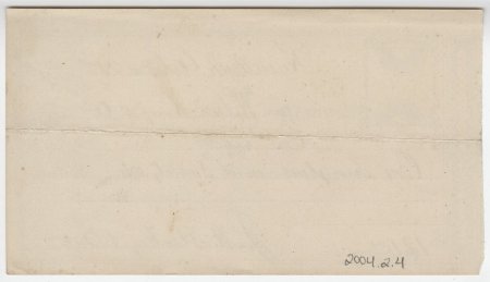 W. King Receipt. Dec. 22, 1874 (back)