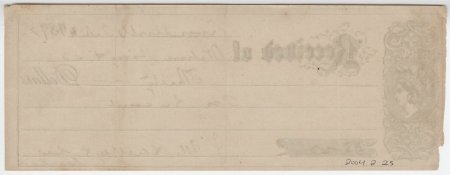 Wilson King & Co. Receipt, 1877. (back)
