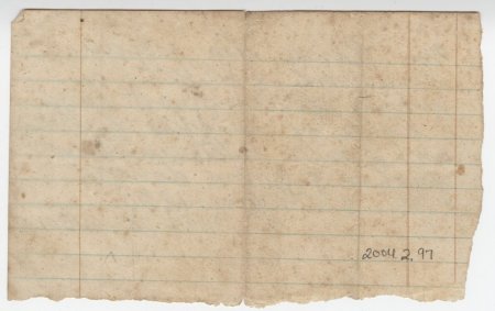 Note from W.M. Armstrong, January 1880. (back)