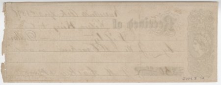 Wilson King & Co. Receipt, Apr. 21, 1876. (back)