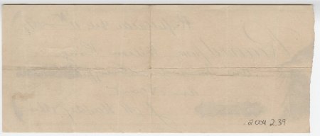 Wilson King Receipt, December 11, 1879. (back)