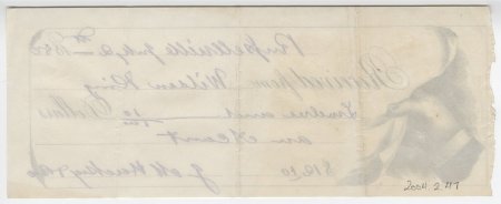 Wilson King Receipt, July 2, 1880. (back)