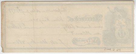 Wilson King & Co. Receipt, Jan. 23, 1877. (back)