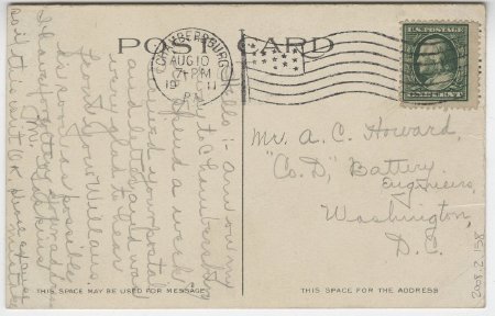 Commonwealth Hotel, Harrisburg, Pa. (back)