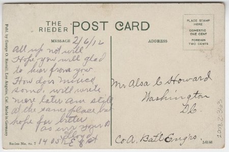 Old Spanish Cross, Summit of Rubidoux Mt., Riverside, Cal. (back)