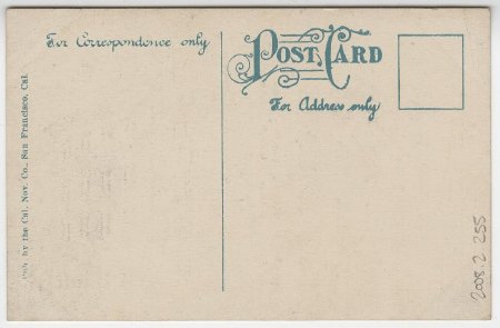 Scottish Rite Temple, Van Ness & Sutter St., San Francisco, Cal. (back)