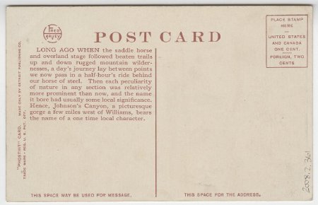 California Limited Crossing Johnson's Canyon, Ariz. (back)