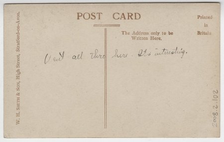 Shakespeare's House, Stratford-on-Avon, as in 1858 (back)