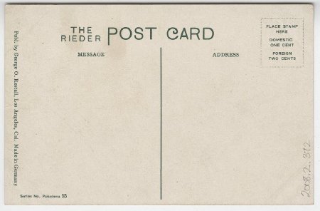 The Busch Garden (finest sunken Garden in the world) Pasadena, Cal. (back)