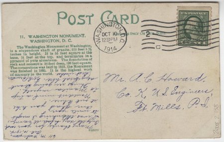Washington Monument, Washington, D.C. (back)