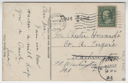Judge's Cave, West Rock Park, New Haven, Conn. (back)
