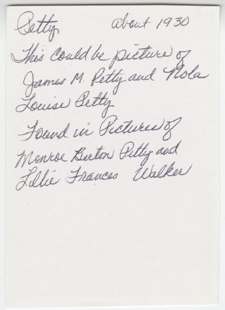 Petty Family, Arkansas (back)