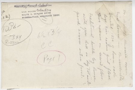 Dr. Thomas Russell Home, Russellville, Ark. (back)