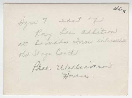 Bill Williamson Home, Russellville, Ark. (back)