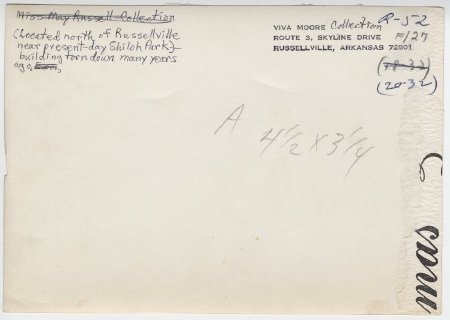 Shiloh Church, Pope County, Ark. (back)