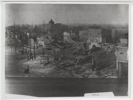 Downtown Russellville, Arkansas after 1906 Fire