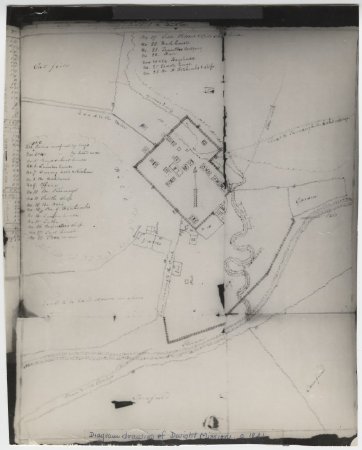 Diagram Drawing of Dwight Mission, Arkansas